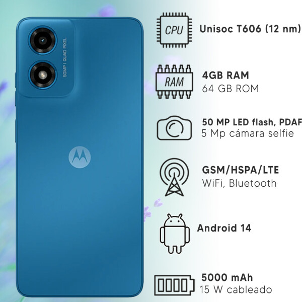 Motorola Moto G04s 4/64gb 4g PK MOTOROLA G04S 4/64 AZUL + REGALO