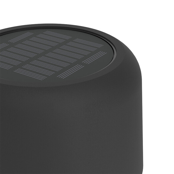 Lámpara de pie negro solar-USB 2,8W cálido IP44 EG3676