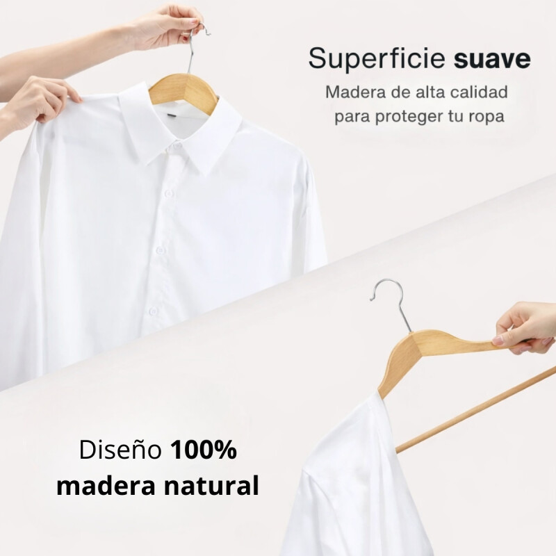 Set x50 perchas de madera MADERA