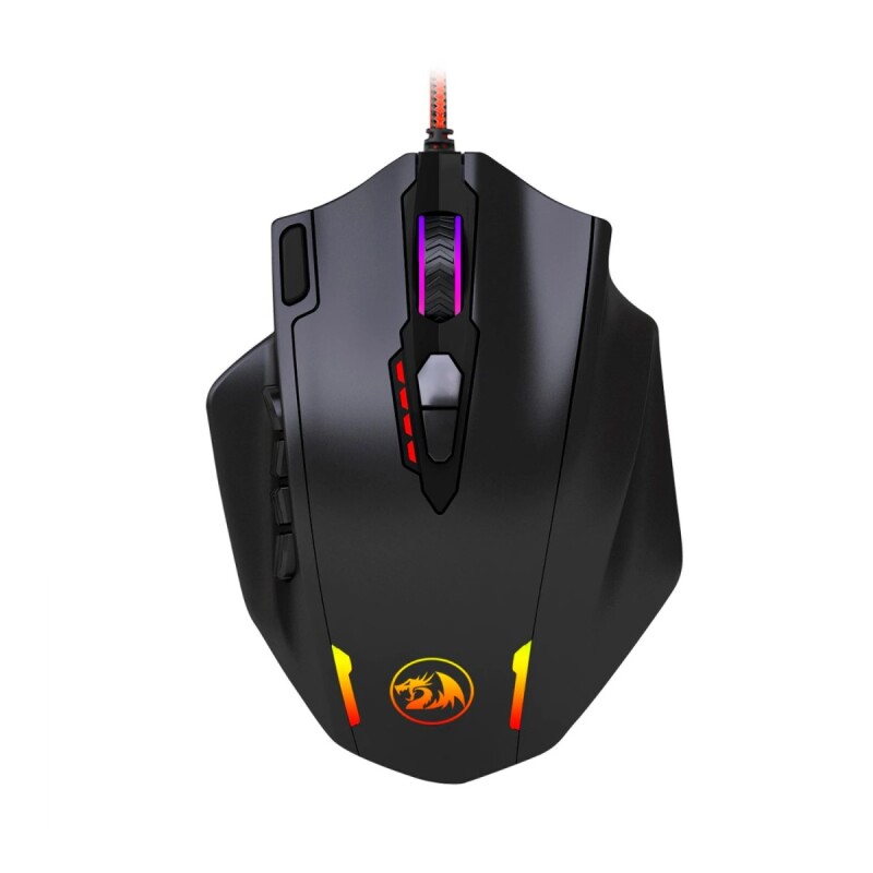 Mouse Redragon Impact Black M908 USB 18 Botones RGB Mouse Redragon Impact Black M908 USB 18 Botones RGB