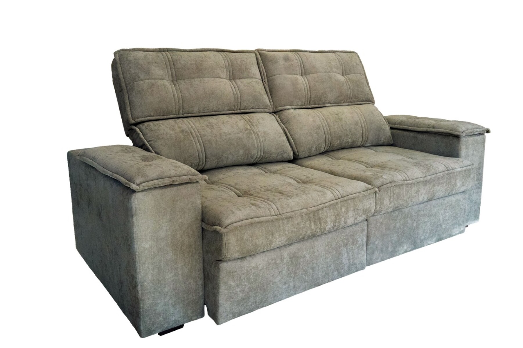 SOFA RETRACTIL MORALLES TELA NATURAL 3 CUERPOS 