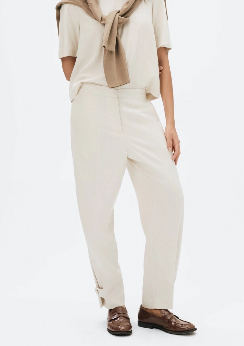 PANTALÓN DE LINO - BLANCO 