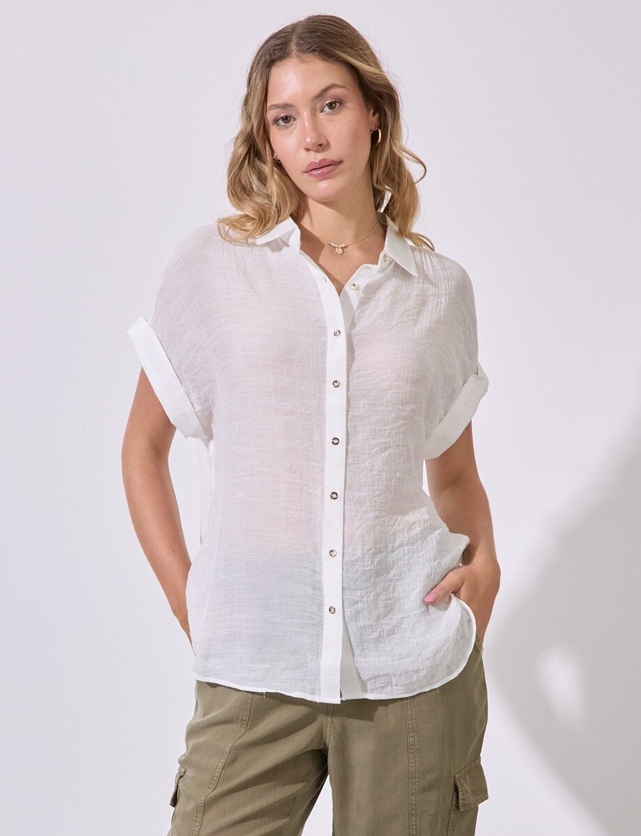 Camisa Gasa - Blanco 