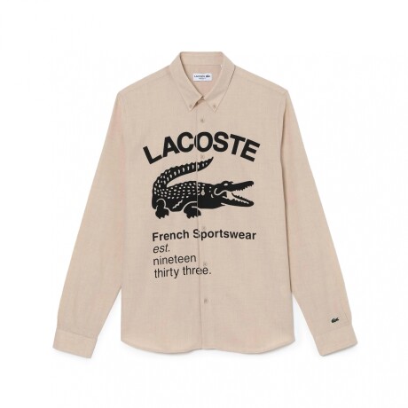 Camisa LACOSTE de Franela Brown