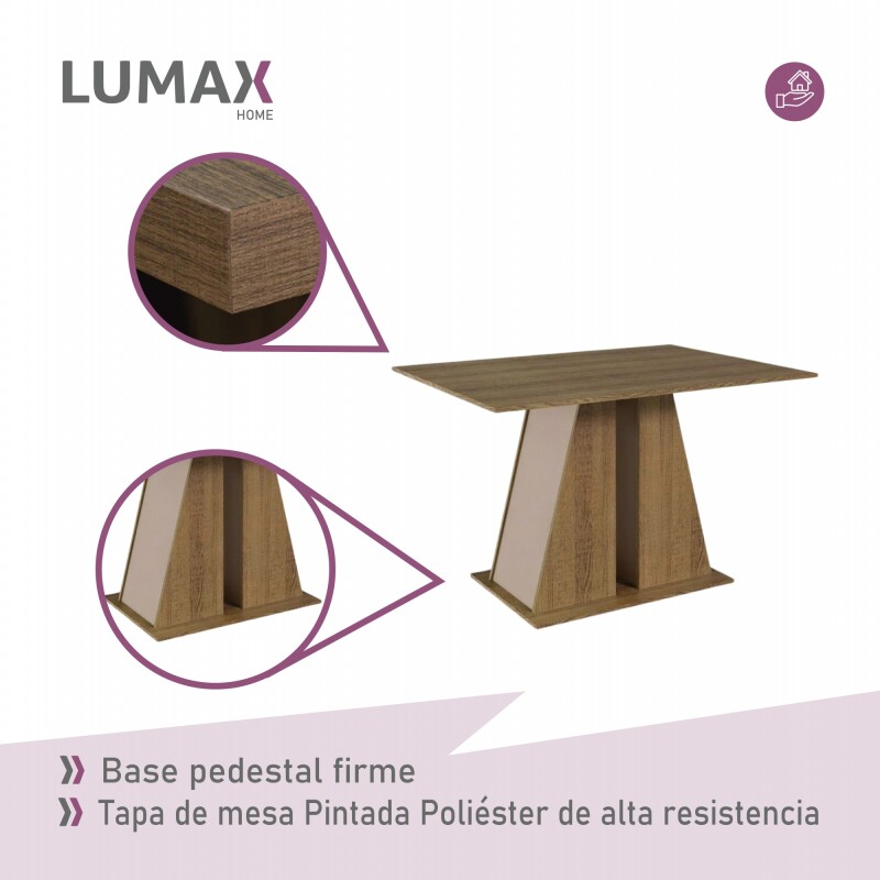 Juego de comedor con mesa de madera y 4 sillas estilo rústico Juego de comedor con mesa de madera y 4 sillas estilo rústico