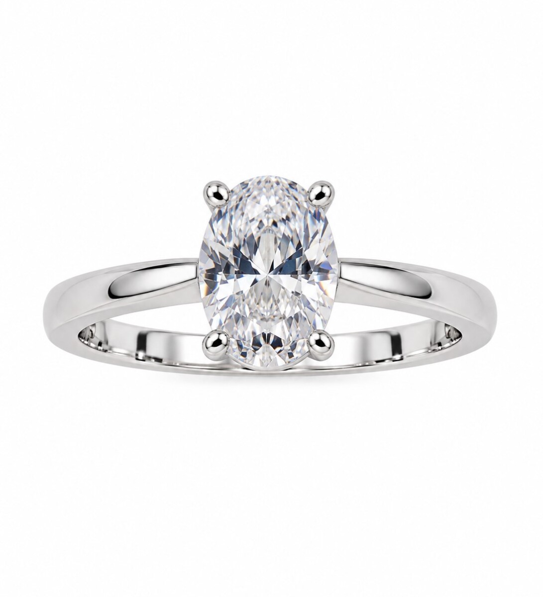 Anillo con Zirconia central oval 