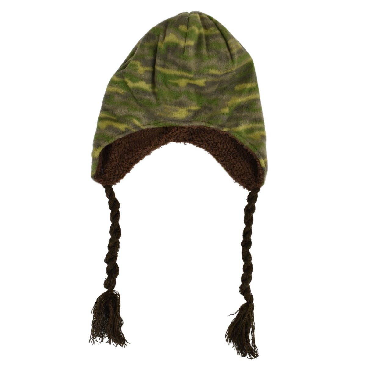 Gorro peruano camuflado con forro polar 