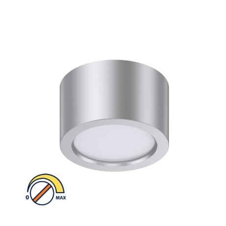 Aplique spot led cilindro de techo DIMERIZABLE PLATA