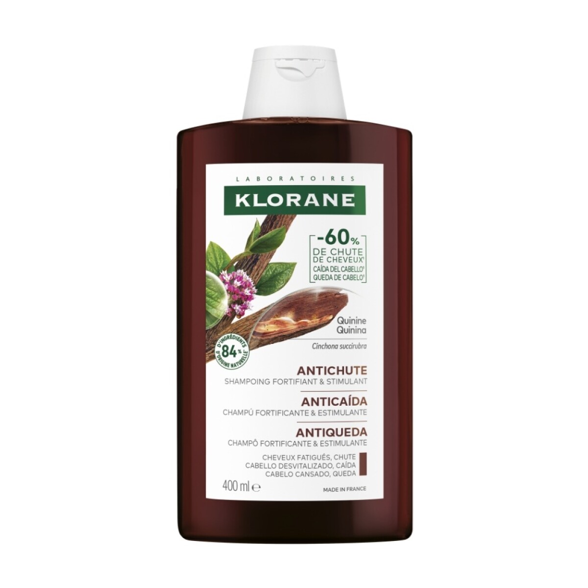 Shampoo Klorane A La Quinina 400 Ml. 