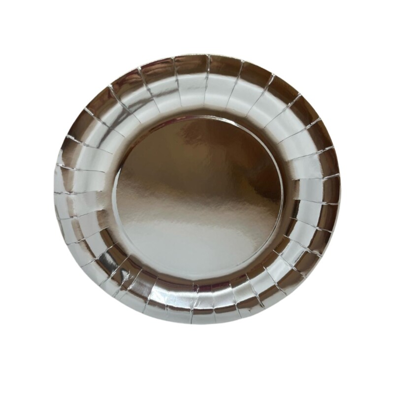 Plato 20Cm Color Plata Biodegradable JUIN PLATO CARTON PLATA 20CM