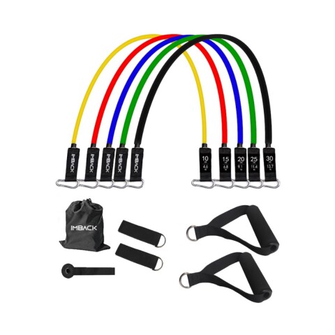 Set Bandas De Resistencia Elasticas Gym Entrenamiento Profesional Reforzadas Manijas Acero Con Bolso Imback Set Bandas De Resistencia Elasticas Gym Entrenamiento Profesional Reforzadas Manijas Acero Con Bolso Imback