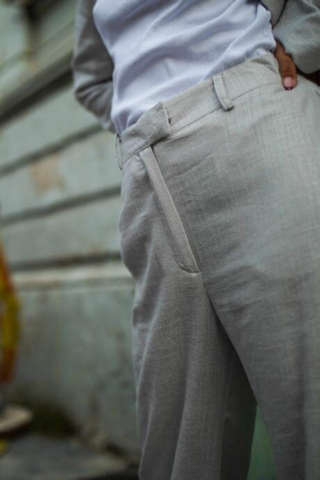 Pantalón Sastre Lurex Gris