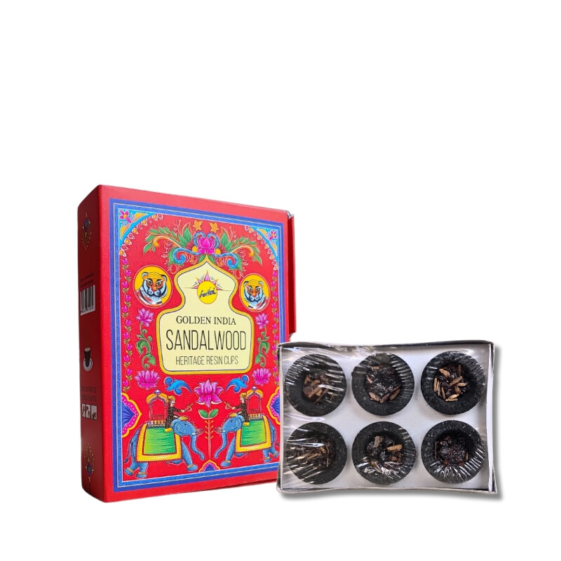 CARBÓN CON RESINA SREE VANI X3 Sándalo