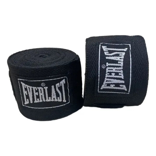 PAR DE VENDAS BOXEO MMA EVERLAST 5MT X 5CM COLOR NEGRO PAR DE VENDAS BOXEO MMA EVERLAST 5MT X 5CM COLOR NEGRO