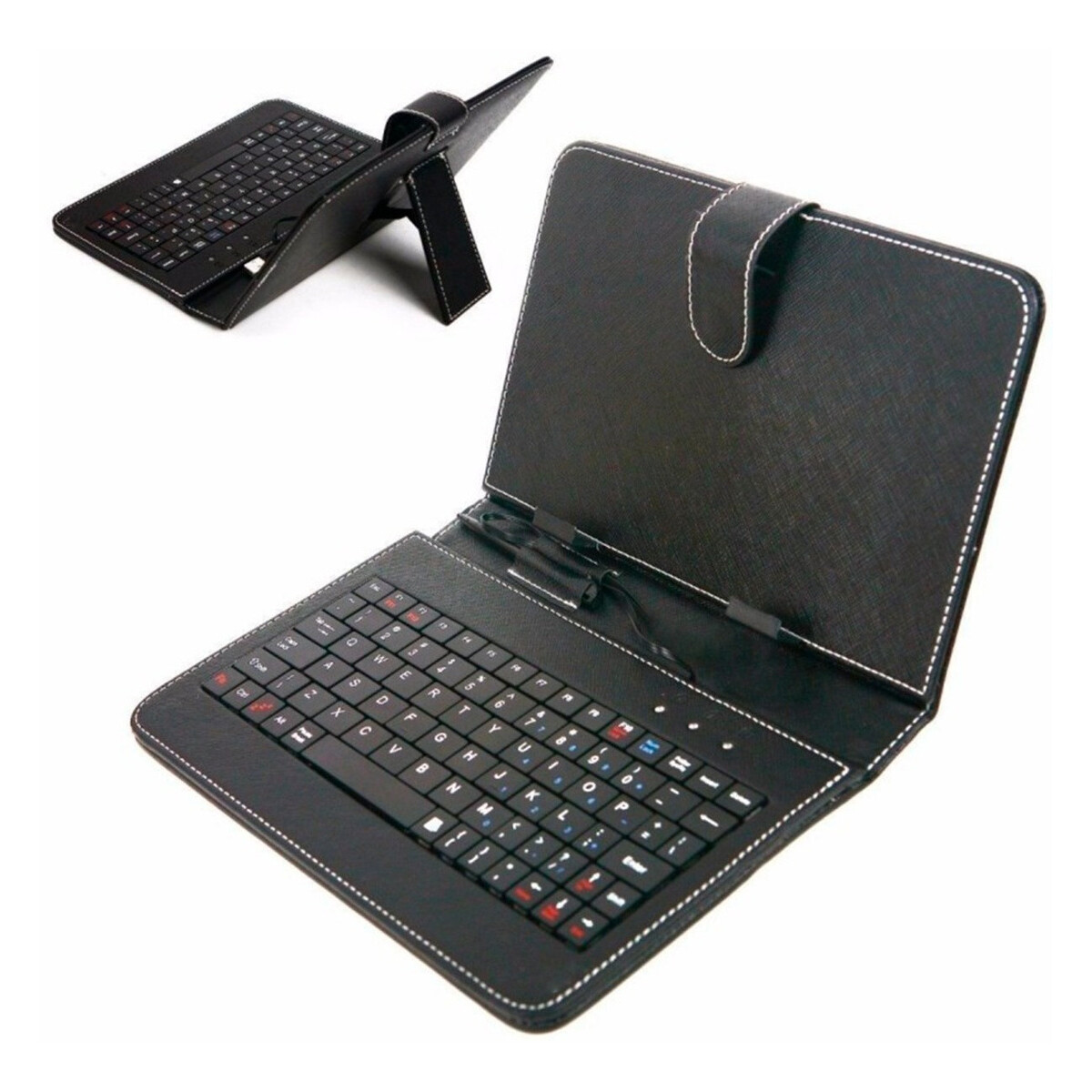 Funda Estuche Con Teclado Para Tablet 7 8 9 Pulgadas - Variante Siete Negro 