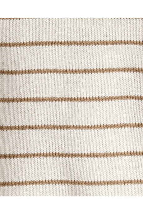 Set dos piezas de algodón, pantalón y buzo, diseño a rayas Sin color