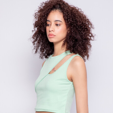 TOP LEONARDA Verde Menta