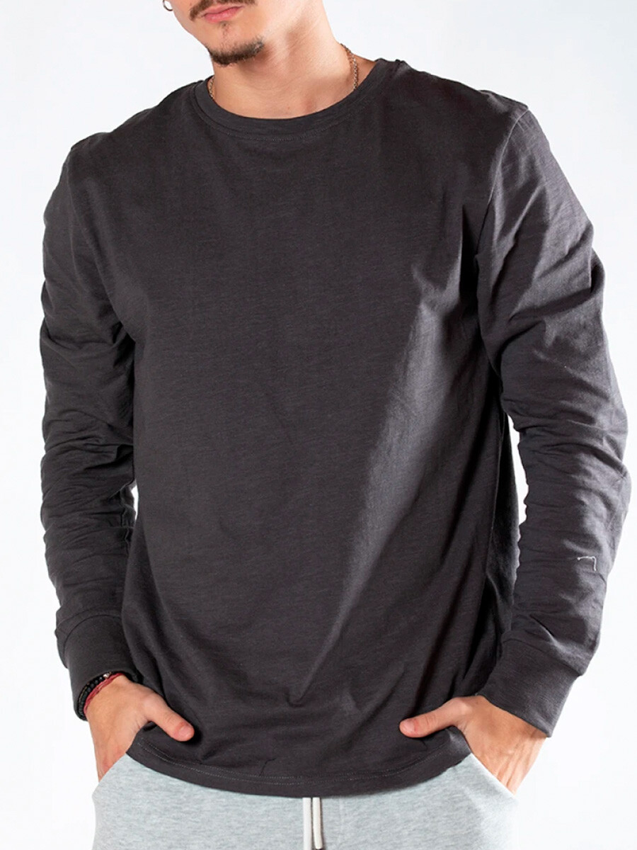 T-SHIRT ML ROLAN DIXIE - Gris 