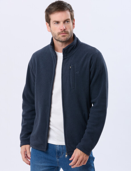 CAMPERA POLAR TEXTURADO LIVIANA Azul
