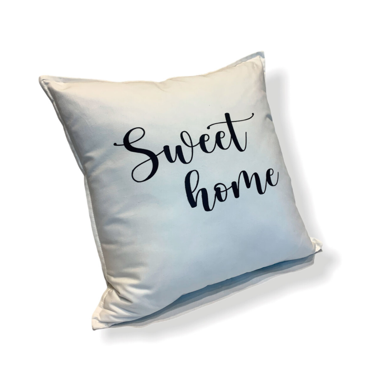 Almohadón en brim algodón frase Sweet Home 
