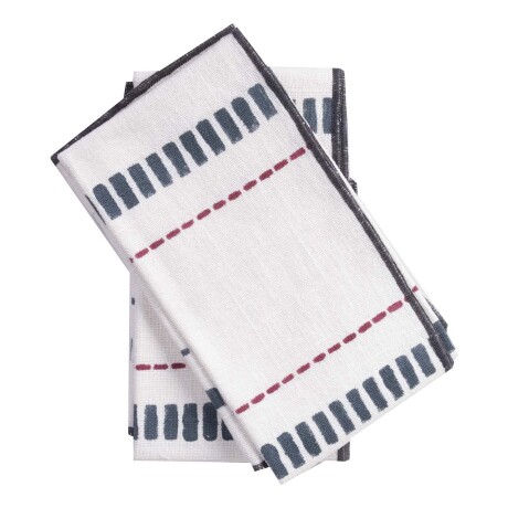 SET DE 2 REPASADORES PALEO LINO-Y-ALGODON MULTICOLOR