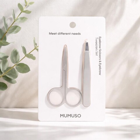 JUEGO DE TIJERAS Y PINZA PARA CEJAS JUEGO DE TIJERAS Y PINZA PARA CEJAS