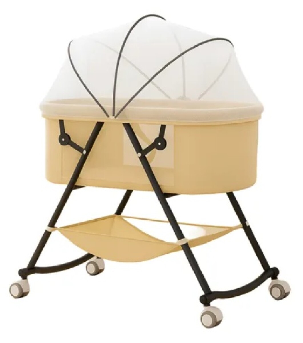 Cuna Moisés TOKIO Con Mosquitero Y Ruedas Infantil Bebe - Beige 