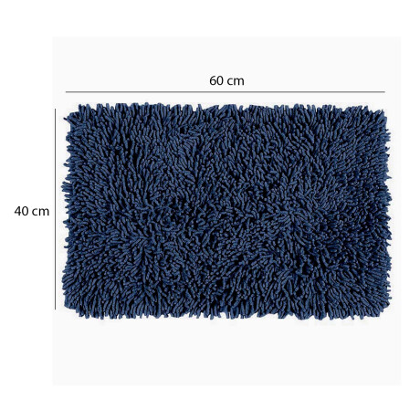 Alfombra Shaggy Felpudo 40x60cm Deco Hogar Living Baño Azul
