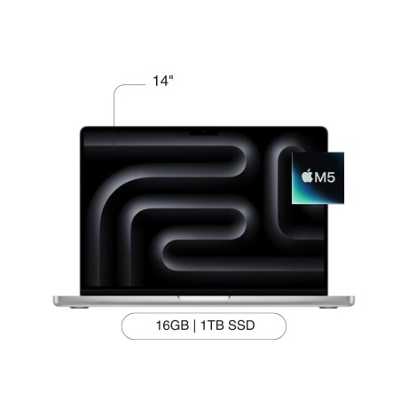 APPLE MACBOOK PRO 14' M5 /16GB/1TB APPLE Macbook Pro MDE54LL/A 14' 1TB / 16GB RAM Chip M5 - Silver