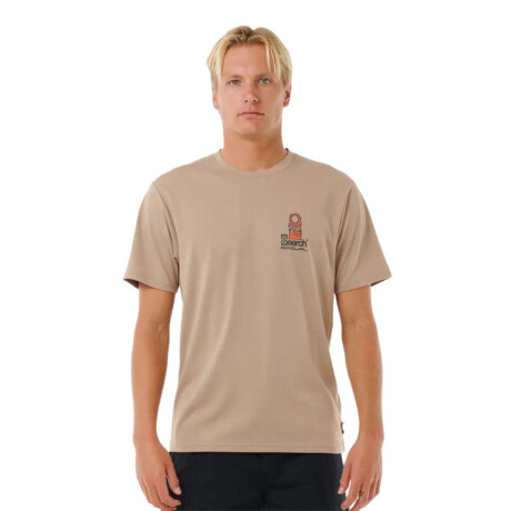 Remera Rip Curl Vaporcool Search Stack Tee Beige