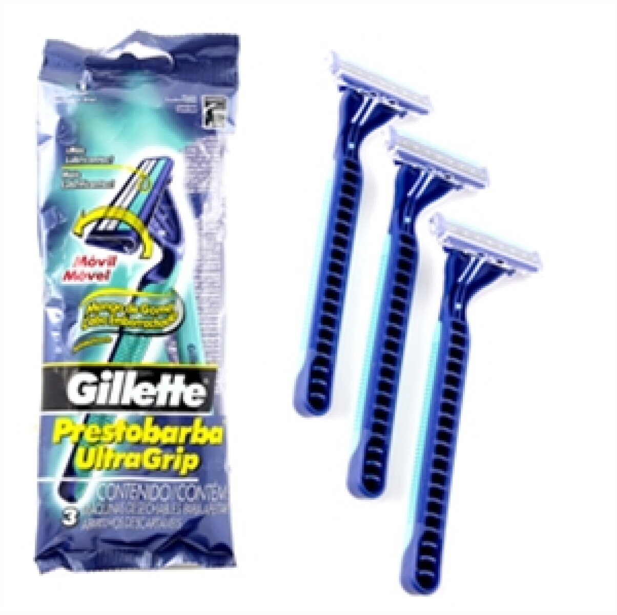 PRESTOBARBA ULTRAGRIP PIVOT GILLETTE BAG X 3 UNIDADES 