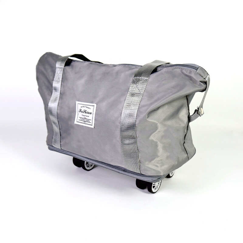 BOLSO GRIS P/VIAJE C/RUEDITAS 39X20X34CM Unica