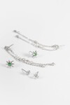 Set de 3 caravanas mystic plateado