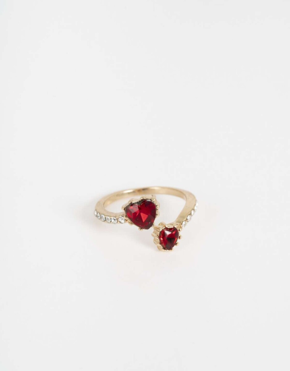 Anillo Con Corazón - Dorado 