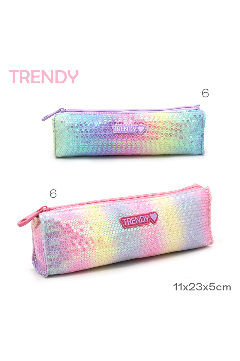 Cartuchera con lentejuelas Lila