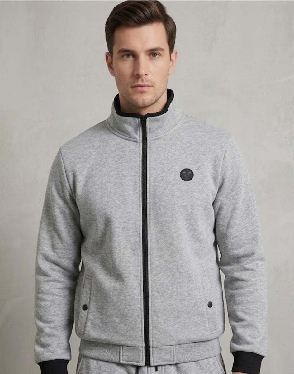 CAMPERA FELPA QINGDAO - GRIS CLARO 