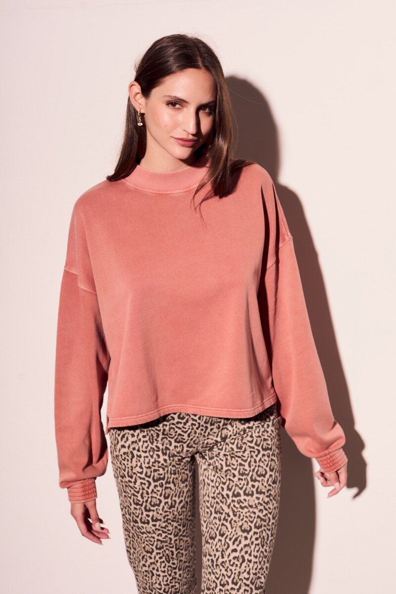 Sweater Algodón Lavado Rosa Viejo