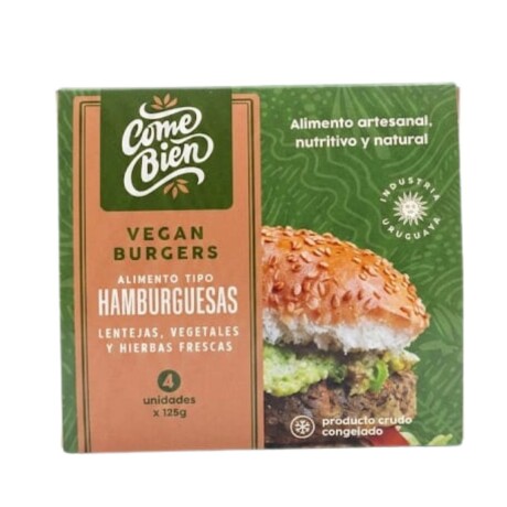 HAMBURGUESAS DE LENTEJAS, VEGETALES E HIERBAS FRESCAS X 4 HAMBURGUESAS DE LENTEJAS, VEGETALES E HIERBAS FRESCAS X 4