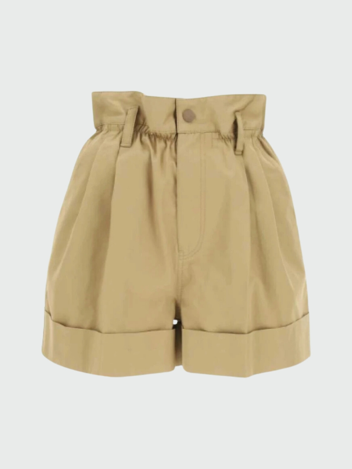 Moncler -Bermuda de algodón con cintura alta Marrón