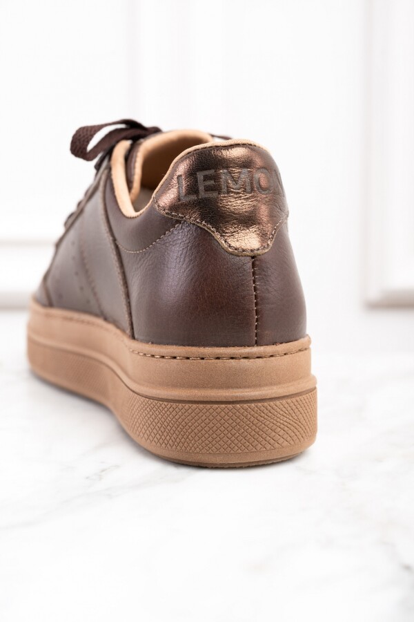 Zapatilla Cuero Marrón