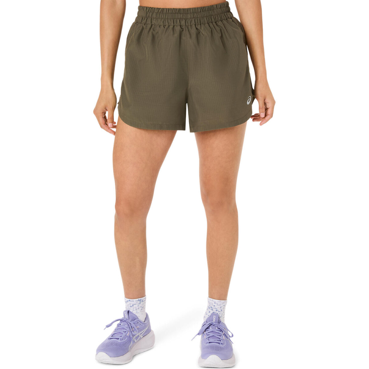 Short Running Nagino Run Adjustable 4In Short Mujer - Dark Olive 