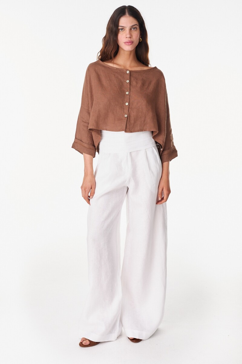Pantalon Lino Soft Blanco