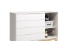 Cómoda 4 Cajones 1 Puerta Infantil - Elfe Blanco
