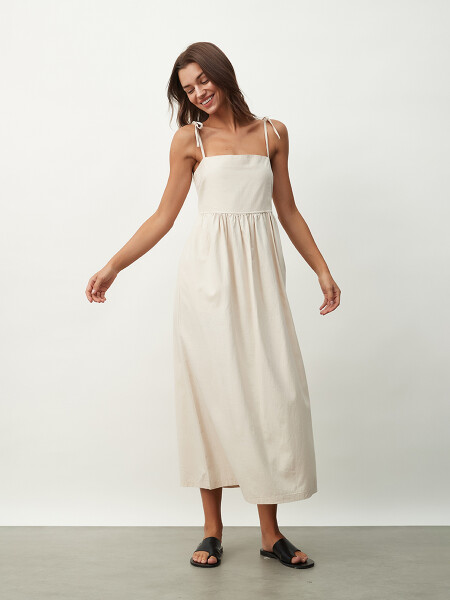 VESTIDO VENECIA BEIGE CLARO