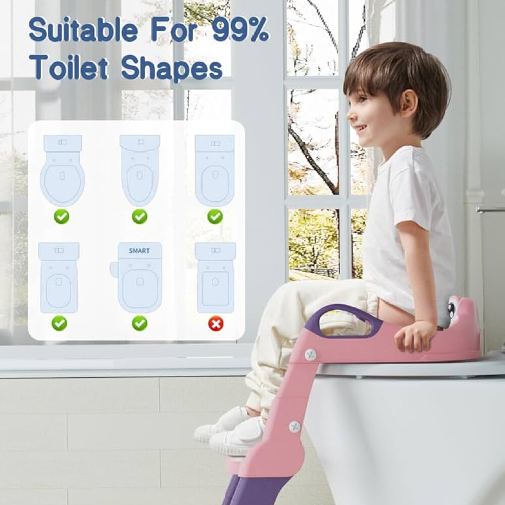 Reductor Y Escalera para Inodoro rosa