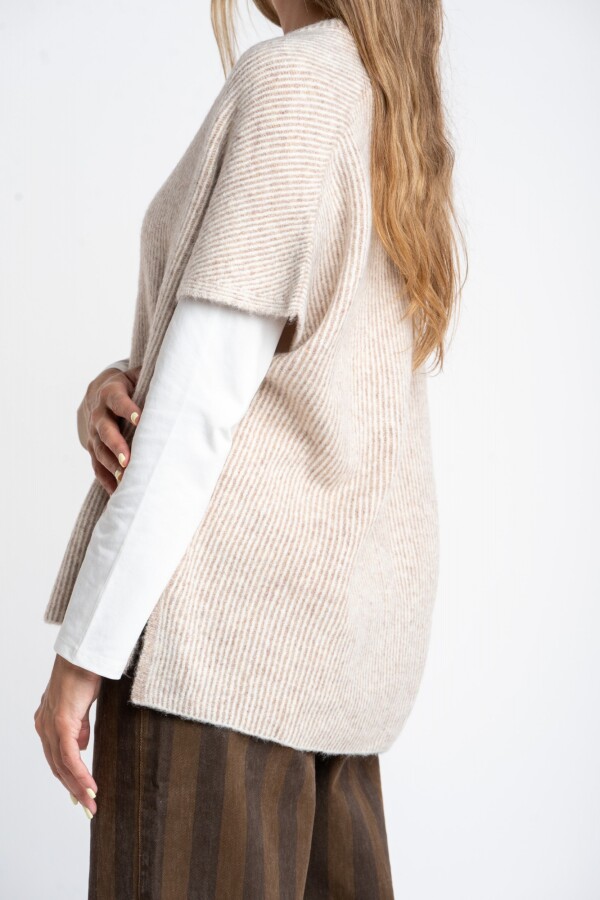 Chaleco Escote En V Mocha