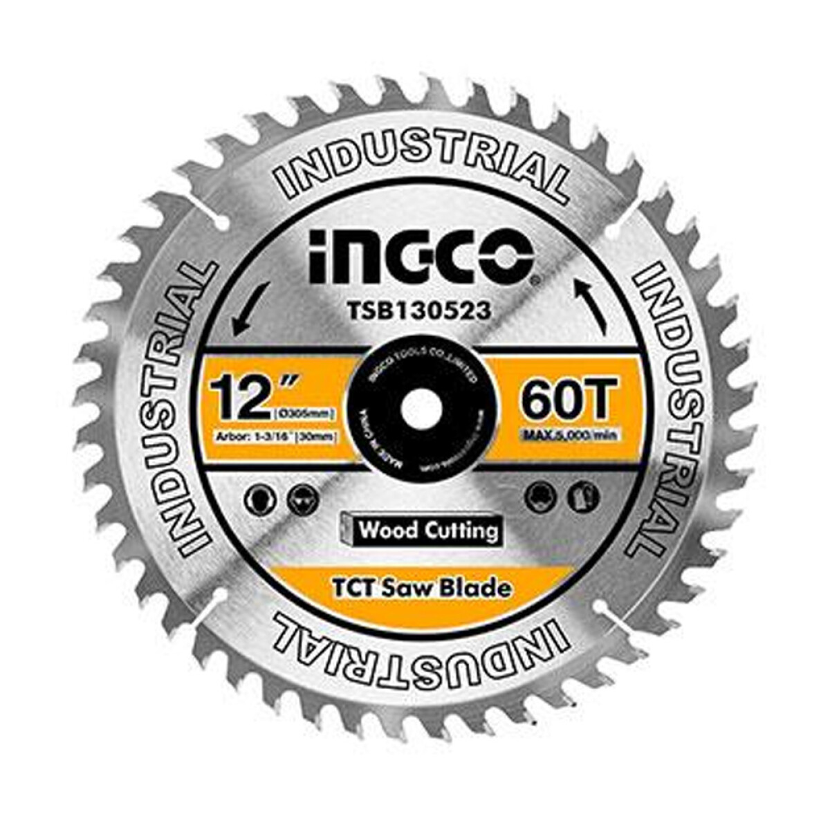 DISCO SIERRA INGLETADORA 12´´ 60 DIENTES ALUMINIO MADERA INGCO 