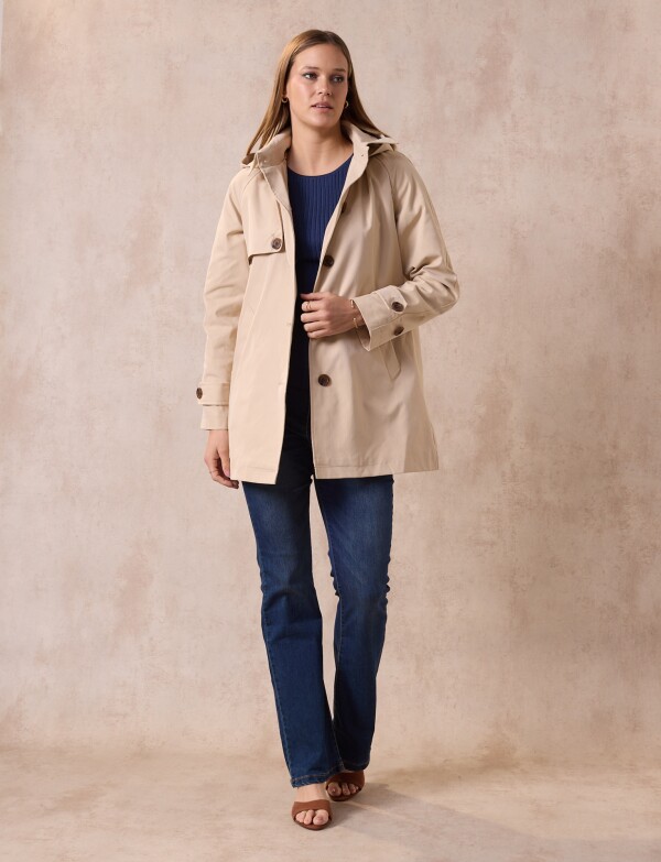 Gabardina Impermeable BEIGE
