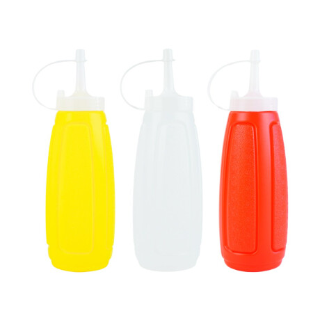 3 botellas de plastico para condimentos 3 botellas de plastico para condimentos