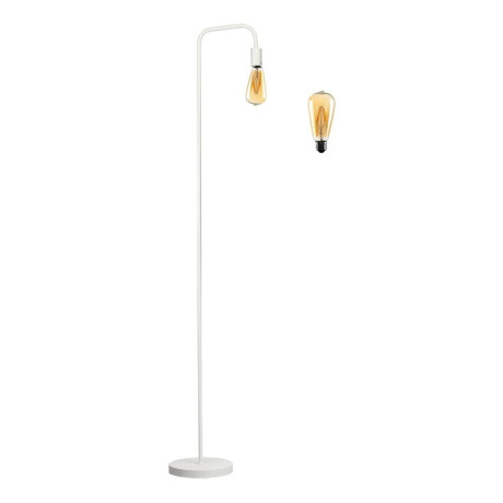 Lámpara De Pie Moderna Nordica Metal Retro 1.5 Metros Blanco